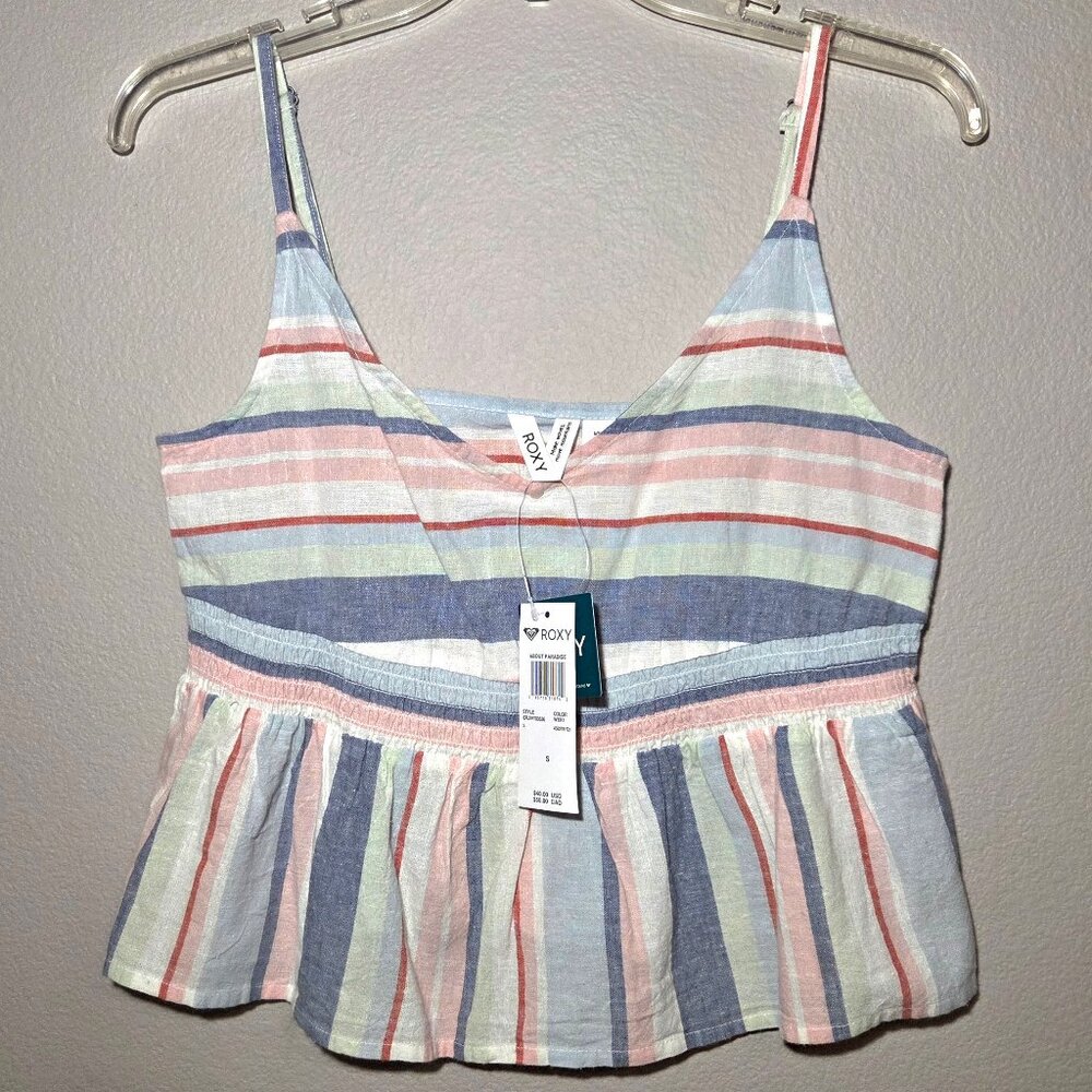 Roxy About Paradise Striped Tank Top, New With Tags, Small